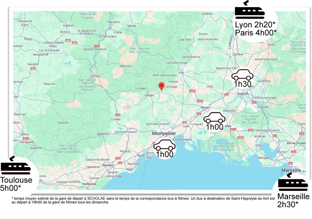 Carte de localisation de Scholae